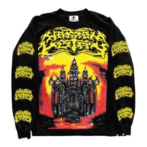 SOLD! Warren Lotas Hell’s Castle, long sleeve T-shirt in large. New in bag
